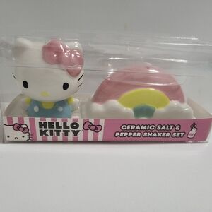 Hello Kitty Pink and White Salt & Pepper Shaker Set